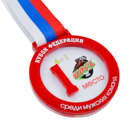 Медаль из акрила 2-слойная с УФ-печатью