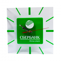 Часы оригинальные 2-слойные из акрила с цветной печатью