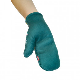 Варежки однослойные из флиса с полной запечаткой