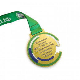 Медаль 1-слойная из металла с полноцветной печатью