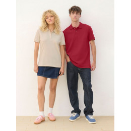 Рубашка поло унисекс Pacific, молочно-белая