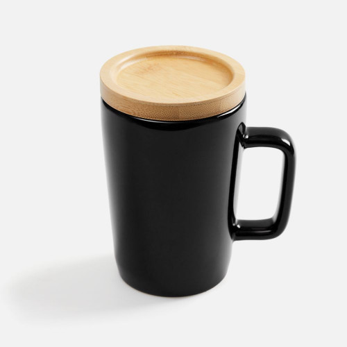 Кружка Vierra с крышкой-костером, черная