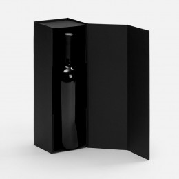 Коробка складная под бутылку Color Jacket Fold, черная
