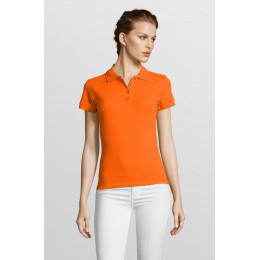 Рубашка поло женская People 210, оранжевая