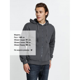 Толстовка на молнии с капюшоном Siverga 2.0, темно-серая (графит)