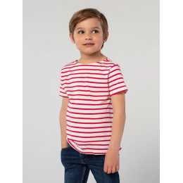 Футболка детская Miles Kids белая с красным