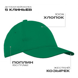 Детская бейсболка STAN 5 клиньев хлопок 150, 10J