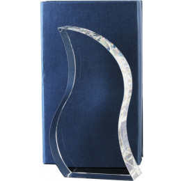 Награда хрустальная CR0025 180х100х40мм футляр в комплекте