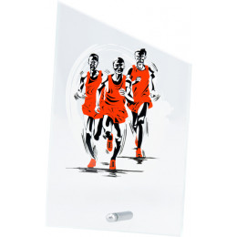 Награда стеклянная Бег марафон (сувенир) (12,5*20,5) SG1020/MA